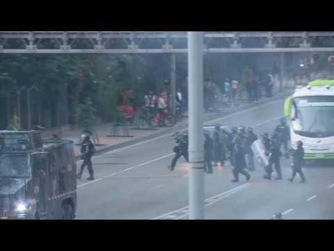 Police clash with demonstrators near Colombia's main university