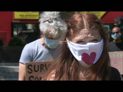 Extinction Rebellion hold socially distanced protest in London