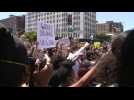 Protesters gather in New York's Harlem, demanding justice for George Floyd