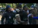 In Paris, police break up an illegal protest against detention conditions for undocumented workers