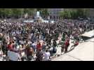 Hundreds protest in London's Trafalgar Square after George Floyd death