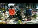 US: men at George Floyd memorial recreate his deadly arrest to raise awareness