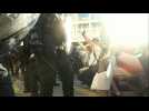 Protesters on the streets of Washington DC as curfew begins