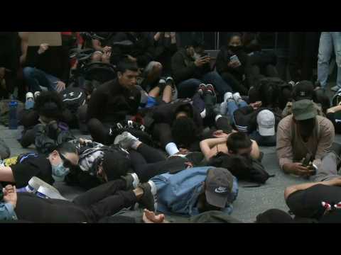 New York protesters rally in Times Square to demand justice for George Floyd