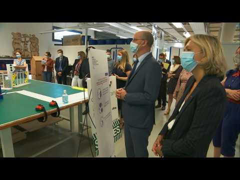 French education minister visits vocational high school as deconfinement continues