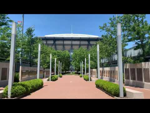 Images of Flushing Meadows US Open site, which will go ahead without fans amid coronavirus pandemic