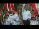 Polish opposition candidate Rafal Trzaskowski holds final rally ahead of presidential run-off