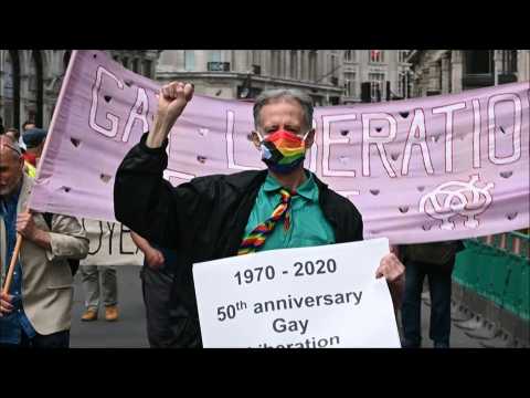 Veteran activists walk London Pride route marking 50th anniversary