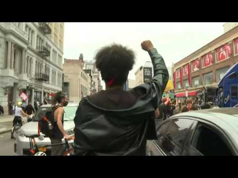 Black Lives Matter protesters march through the streets of New York