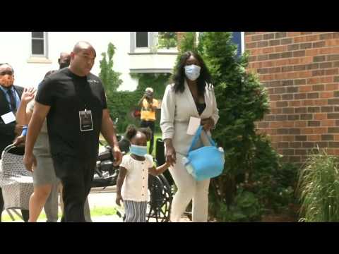 George Floyd's family arrives at memorial service in Minneapolis