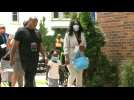 George Floyd's family arrives at memorial service in Minneapolis