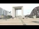 Paris business district slowly comes back to life after long lockdown