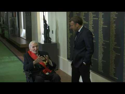 Macron talks with ex-combatant on 80th anniversary of De Gaulle's 'Nazi resistance' call