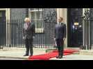 Boris Johnson welcomes Emmanuel Macron to Downing Street