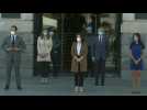 Spain's minute of silence for COVID-19 victims observed in Madrid