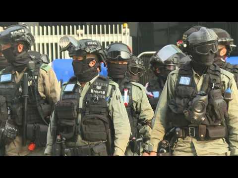 Hong Kong riot police beef up security ahead of flashpoint anthem debate