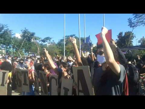 Anti-Bolsonaro and anti-racist protest in Sao Paulo