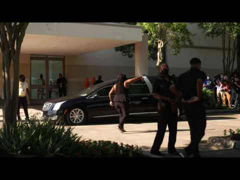 Casket of George Floyd arrives at church ahead of public viewing