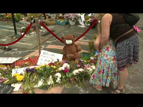 People gather at Minneapolis memorial for George Floyd