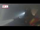 Firefighters' images from apartment building blaze in Paris