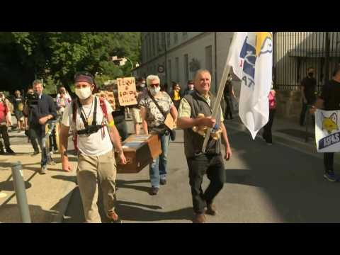 French pro-bear activists protest after bear found dead