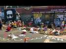 Images of George Floyd memorial site one month after his death
