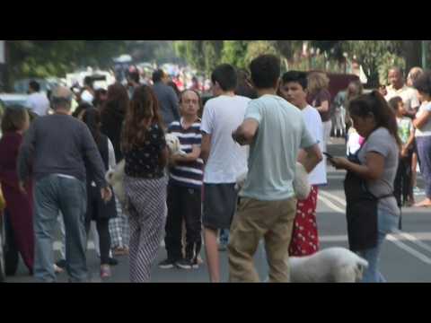 Southern Mexico powerful quake draws capital's residents in the street