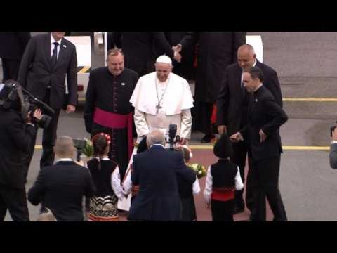 Pope Francis arrives in Bulgaria for Balkan visit, meets PM