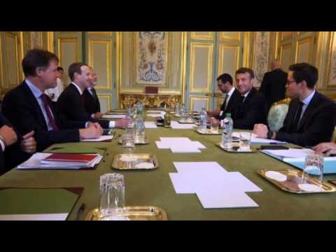 French president hosts Facebook chief Zuckerberg