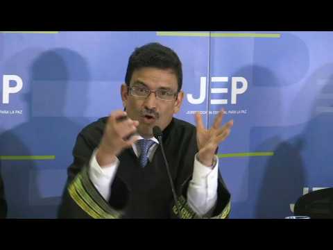 Colombia peace body holds presser after demand for Santrich release