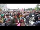 People demonstrate in Vienna after vice-chancellor resigns