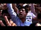 BJP supporters celebrate in New Delhi
