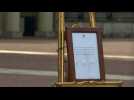 Buckingham Palace displays royal birth announcement