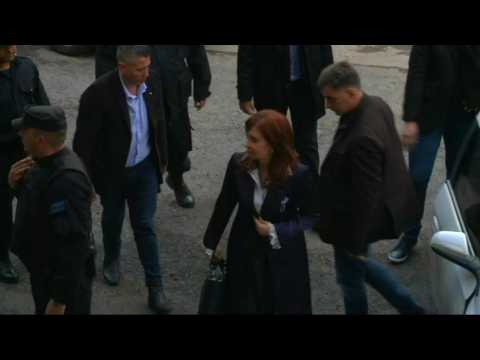 Argentina's ex-president Kirchner arrives for court corruption trial