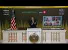 Closing bell rings at the NYSE as Dow, S&amp;P 500, Nasdaq all end at records