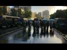 Chile police disperses protesters with water cannons, tear gas