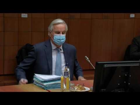 Brussels' Barnier briefs EU ambassadors on Brexit talks at meeting