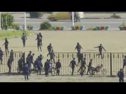 Police intervene as rival political parties clash in DR Congo