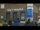 Scene outside Guy's Hospital in London as vaccination takes place
