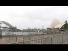 Surreal quiet around Sydney Opera House ahead of NYE fireworks