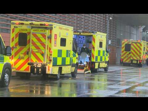 Scene outside London hospital as UK registers record daily Covid-19 deaths