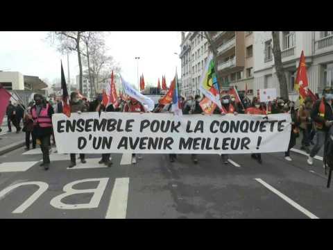 Protesters rally for employment in French city of Lyon