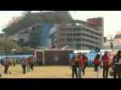 Fans gather at Raymond James Stadium ahead of Super Bowl