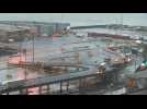Scene at the port of Dover on first working day after Brexit