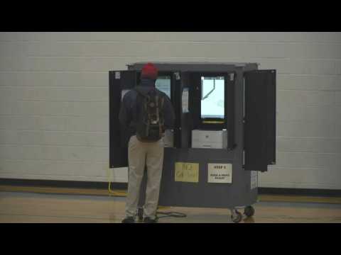 Voters in Atlanta cast their ballots in Georgia's crucial Senate runoffs