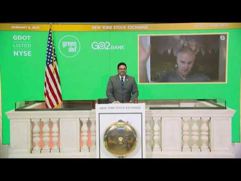 Closing bell rings at NYSE as Dow ends at a fresh record