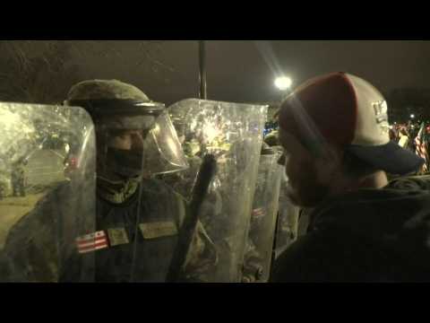 Trump supporters confront National Guard outside Capitol after curfew