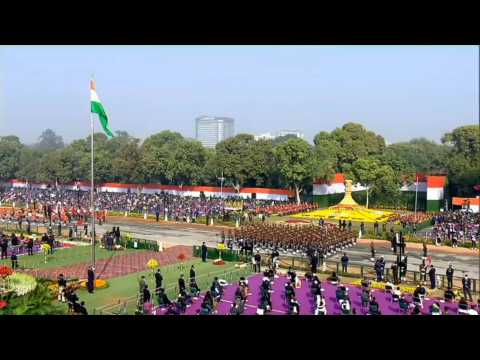 Wreath laying ceremony and military parade on India Republic Day