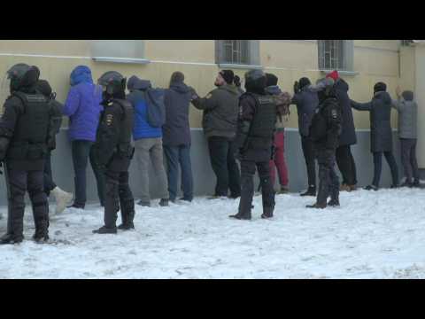 Protesters detained in Moscow rally called by jailed opposition leader Navalny