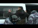 Russian special forces arrest protesters on Moscow outskirts